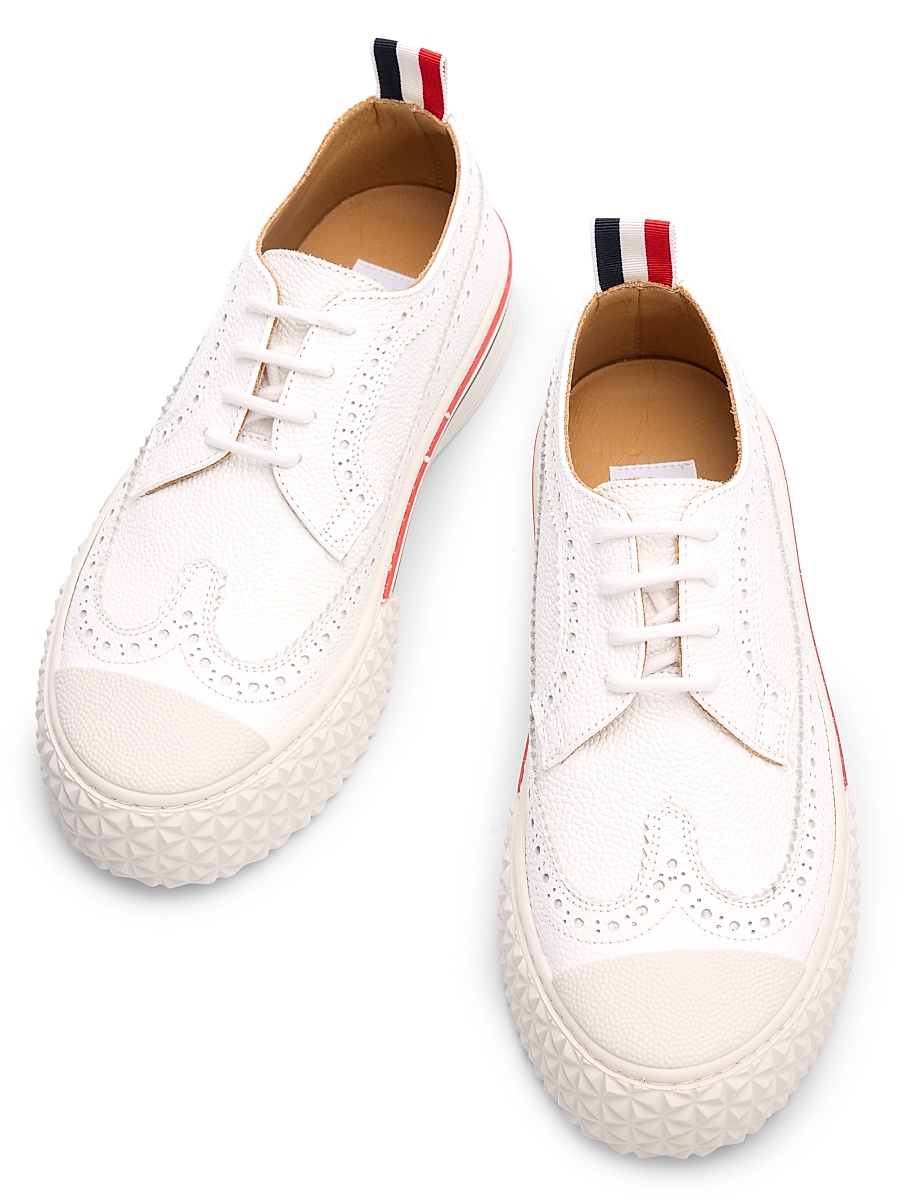 Thom Browne - Women's Longwing Collegiate Leather Low-Top Trainer
