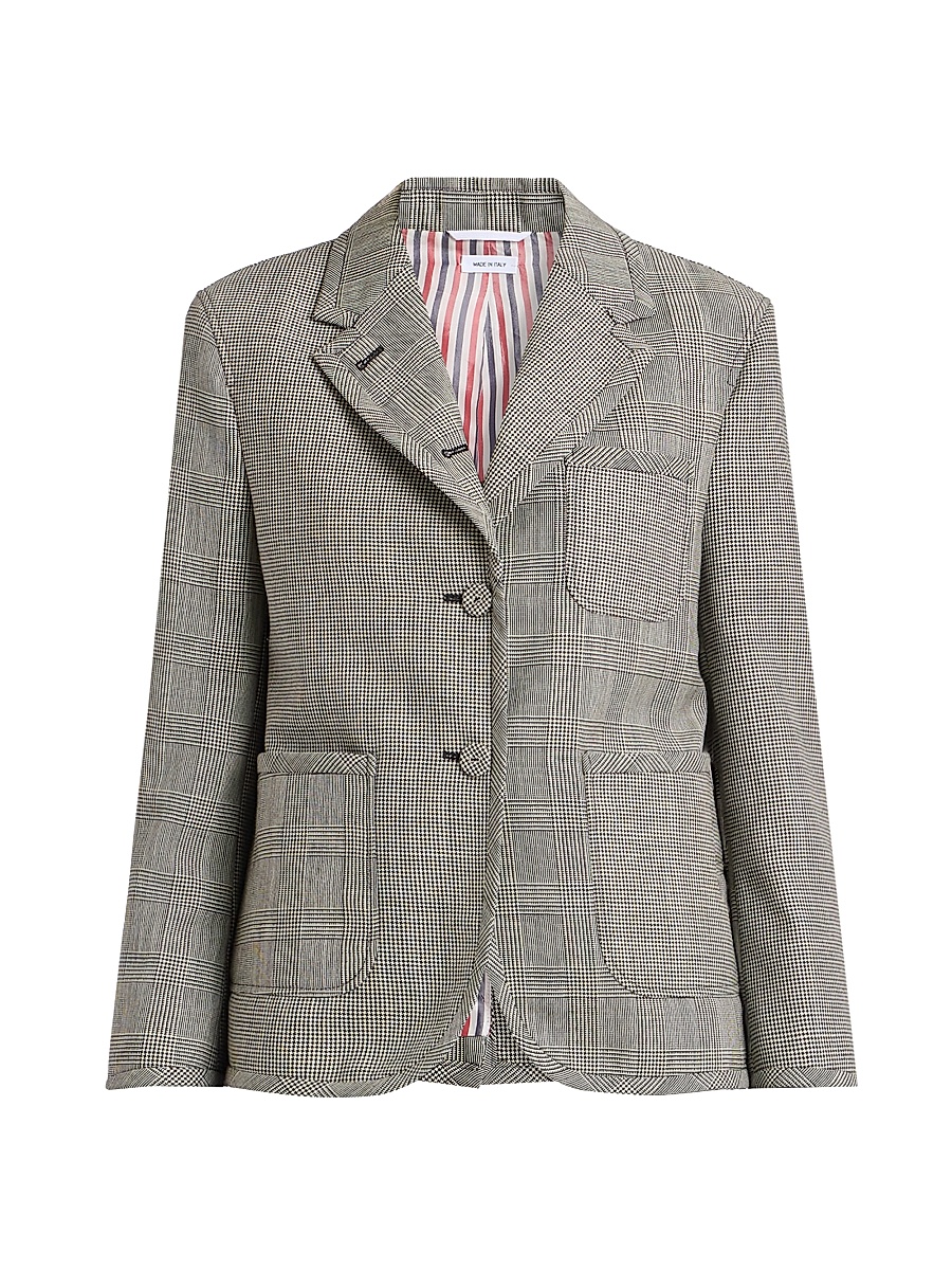 Thom Browne - Women's Prince of Wales Check Wool Sport Coat