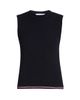 Thom Browne Women's RWB Stripe Wool Rib-Stitch Shell Top - 1