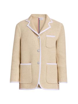 Thom Browne Women's Straw Piping Soft Shoulder Sport Coat