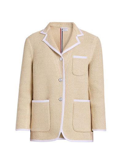 Thom Browne Women's Straw Piping Soft Shoulder Sport Coat