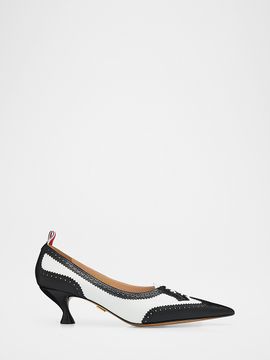 Thom Browne Women's Wingtip 50MM Leather Kitten Heels