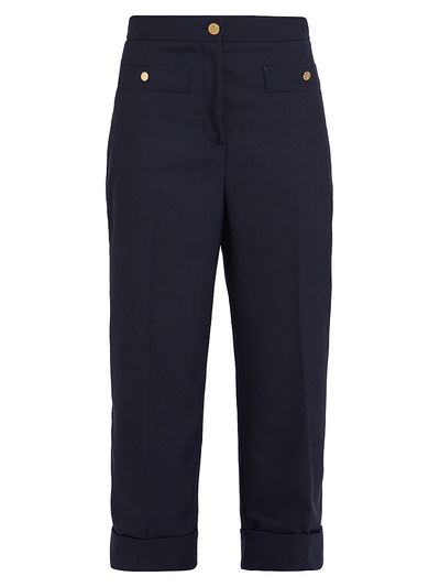 Thom Browne Women's Wool Cardigan-Style Pocket Trousers