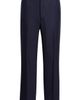 Thom Sweeney Thom Sweeney Flat Front Wide Leg Virgin Wool Trousers - 5