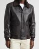Thom Sweeney Thom Sweeney Leather Bomber Jacket with Genuine Shearling Collar - 1
