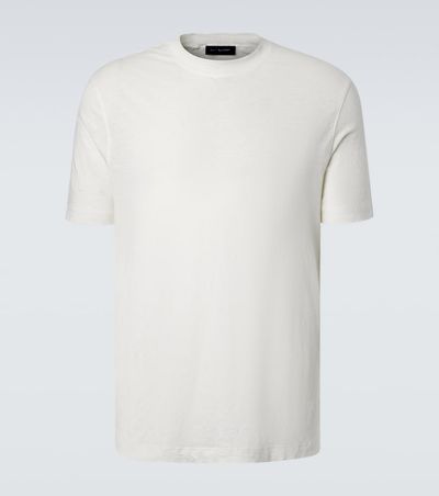 Thom Sweeney Thom Sweeney Linen-blend T-shirt