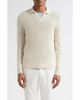 Thom Sweeney Thom Sweeney Skipper Wide Gauge Linen Blend Polo Sweater - 1