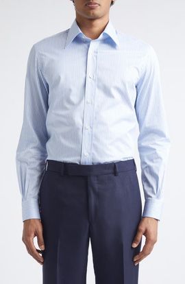 Thom Sweeney Thom Sweeney Stretch Poplin Button-Up Shirt