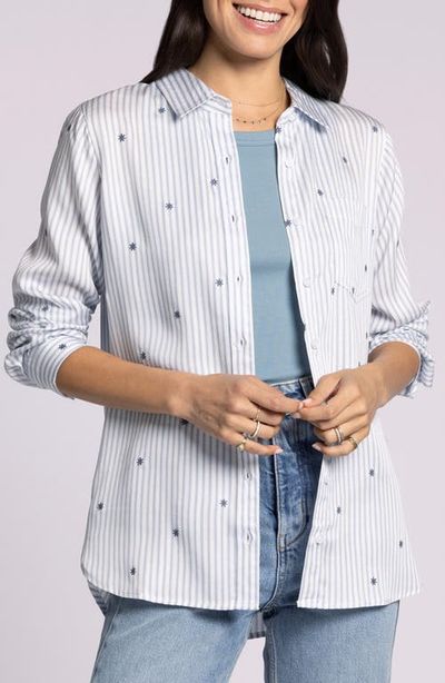 Thread & Supply Thread & Supply Bae Stripe Embroidered Button-Up Shirt