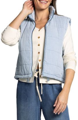 Thread & Supply Thread & Supply Brina Quilted Denim Zip-Up Vest