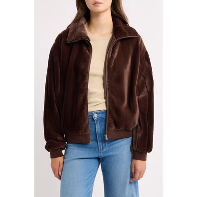 Thread & Supply Thread & Supply Faux Mink Zip Jacket