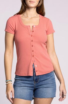 Thread & Supply Thread & Supply Kellie Button-Up Rib Top