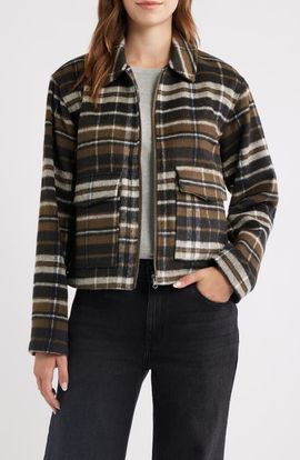 Thread & Supply Thread & Supply Plaid Zip Up Jacket