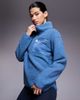 Threadbare Threadbare borg 1/4 zip fleece sweater with pocket detail in blue - 1