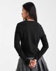 Threadbare Threadbare button-up long sleeve jersey top in black - 2