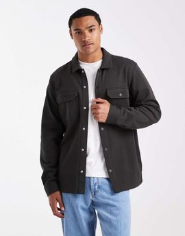 Threadbare Threadbare button down pocket front shacket in dark green
