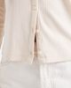 Threadbare Threadbare button up long sleeve jersey top in cream-White - 3