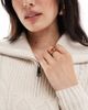 Threadbare Threadbare cable knit 1/4 zip sweater with collar in ecru-White - 3
