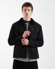 Threadbare Threadbare canvas zip front barn jacket in black - 1