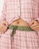 Threadbare Threadbare check print long button through pajama set in pink and green - 3