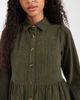 Threadbare Threadbare cord shirt mini dress in green - 3
