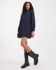 Threadbare Threadbare cord shirt mini dress in navy - 2