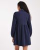 Threadbare Threadbare cord shirt mini dress in navy - 3