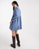 Threadbare Threadbare corduroy long sleeve mini dress in blue - 4