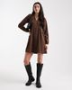 Threadbare Threadbare corduroy long sleeve mini dress in chocolate brown - 2