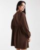 Threadbare Threadbare corduroy long sleeve mini dress in chocolate brown - 4