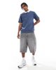 Threadbare Threadbare cotton blend short sleeve polo top with contrast collar in blue - 2