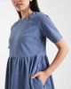 Threadbare Threadbare cotton cord short sleeve mini dress in blue - 3