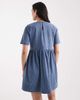 Threadbare Threadbare cotton cord short sleeve mini dress in blue - 4