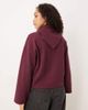 Threadbare Threadbare cotton jersey mix soft touch sweatshirt with scarf in burgundy-Red - 3