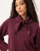 Threadbare Threadbare cotton jersey mix soft touch sweatshirt with scarf in burgundy-Red - 4