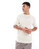 Threadbare Threadbare cotton rich knit t-shirt in ecru-White - 1