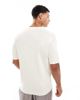 Threadbare Threadbare cotton rich knit t-shirt in ecru-White - 3