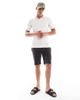 Threadbare Threadbare cotton rich polo top in ecru-White - 3
