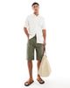 Threadbare Threadbare cotton rich textured knit button down shirt in ecru-White - 2