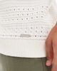 Threadbare Threadbare cotton rich textured knit button down shirt in ecru-White - 3