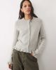 Threadbare Threadbare crew neck cardigan with ruffle hem and cuffs in gray - 1