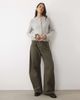 Threadbare Threadbare crew neck cardigan with ruffle hem and cuffs in gray - 2