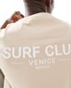 Threadbare Threadbare crew neck t-shirt with surf back print in stone-Neutral - 4