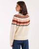 Threadbare Threadbare high neck fairisle sweater in cream-Multi - 3