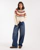 Threadbare Threadbare high neck fairisle sweater in cream-Multi - 4
