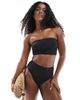Threadbare Threadbare high waist bikini bottoms in black - part of a set - 1