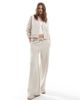 Threadbare Threadbare jersey button up cardigan in oat - part of a set-Neutral - 2