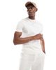 Threadbare Threadbare knit crew neck T-shirt in ecru-White - 1
