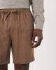 Threadbare Threadbare linen mix shorts in brown - 3