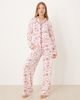 Threadbare Threadbare long sleeve Christmas pajamas in white and red - 3